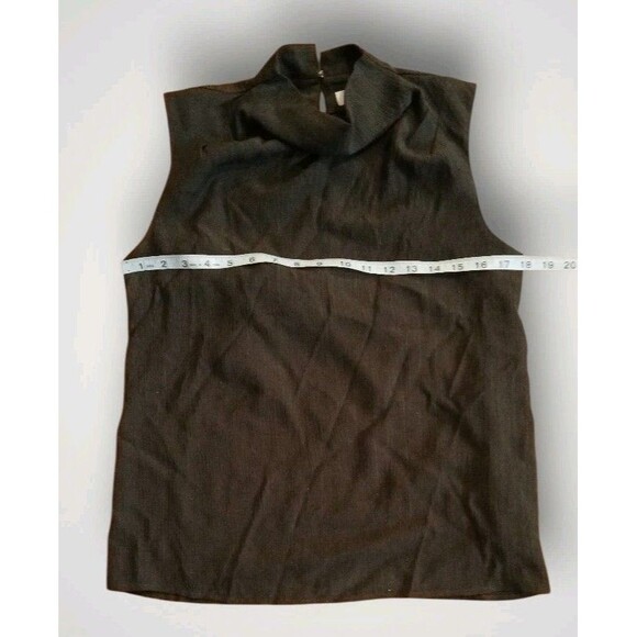 Habitual Womens Cowl Neck Sleeveless Chiffon Blouse Size S Dark Green NWT - Picture 4 of 6